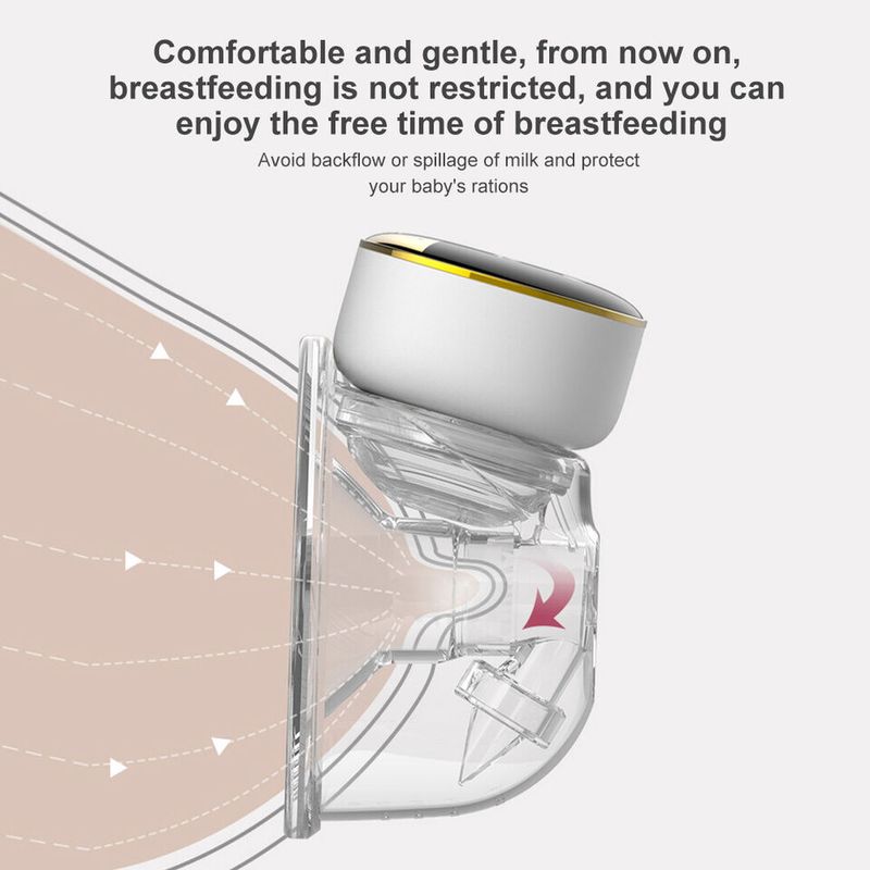 Jucarii, Copii si Bebe - Maternitate - Pompe de san - Pompa de San, Bleksy®, Electrica, Portabila, Ecran Tactil LED, Capacitate 200 ml, Cablu USB,  Protectie Silicon - Infinity.ro