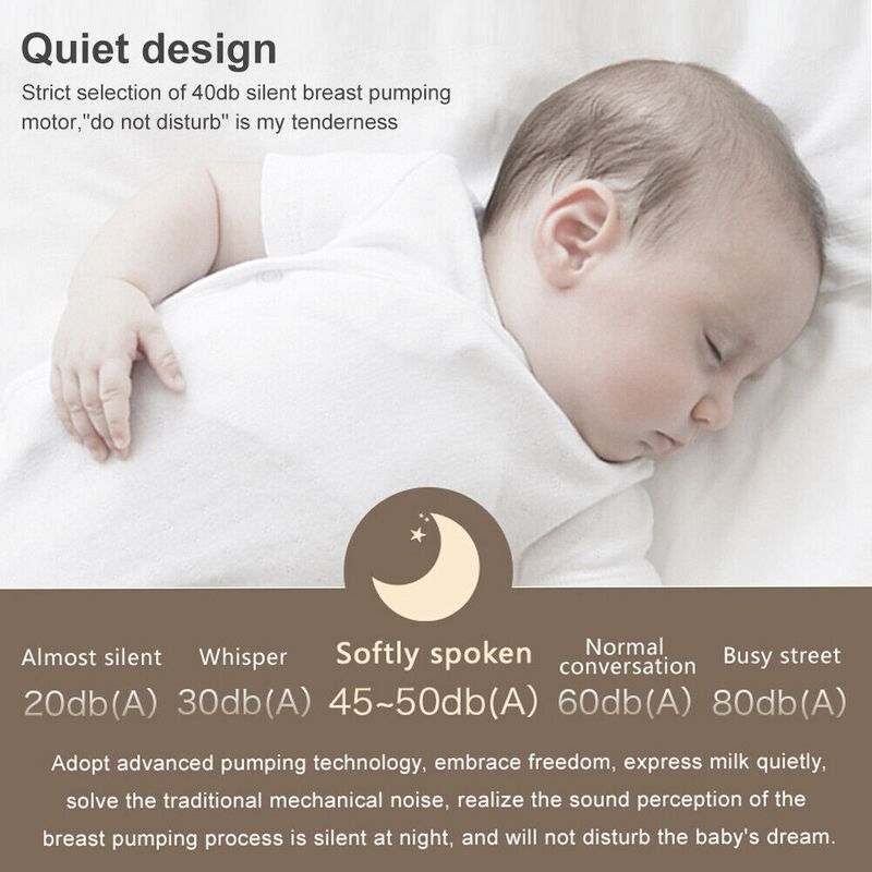 Jucarii, Copii si Bebe - Maternitate - Pompe de san - Pompa de San, Bleksy®, Electrica, Portabila, Ecran Tactil LED, Capacitate 200 ml, Cablu USB,  Protectie Silicon - Infinity.ro