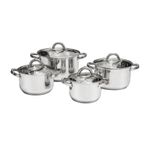 Casa si Gradina/Bucatarie si vesela/Vase pentru gatit/Oale si cratite - Set oale inox AMBITION Berry, 8 piese - Infinity.ro