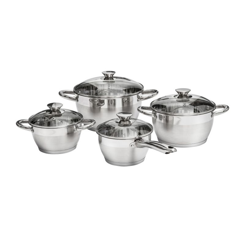 Casa si Gradina/Bucatarie si vesela/Vase pentru gatit/Oale si cratite - Set oale inox AMBITION Noble, 8 piese - Infinity.ro