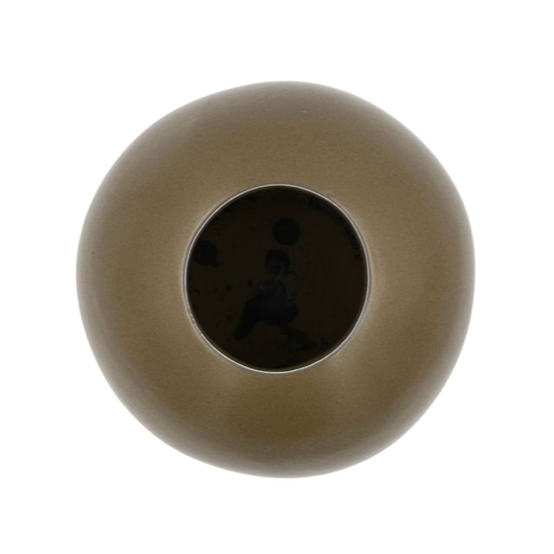 Casa si Gradina - Decoratiuni - Obiecte decorative - Vaze si boluri decorative - Vaza kaki decorativa din portelan 10x17,5cm - Infinity.ro