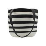 Fashion, accesorii si bijuterii - Femei - Accesorii femei - Genti si rucsacuri femei - Geanta plaja neagra cu dungi albe - Infinity.ro
