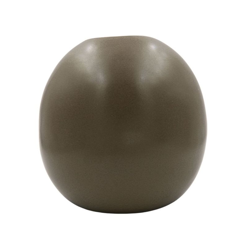 Casa si Gradina - Decoratiuni - Obiecte decorative - Vaze si boluri decorative - Vaza kaki decorativa din portelan 10x17,5cm - Infinity.ro
