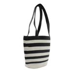 Fashion, accesorii si bijuterii - Femei - Accesorii femei - Genti si rucsacuri femei - Geanta plaja neagra cu dungi albe - Infinity.ro