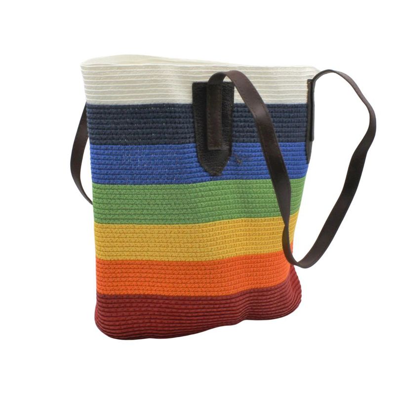 Fashion, accesorii si bijuterii - Femei - Accesorii femei - Genti si rucsacuri femei - Geanta de plaja cu dungi colorate - Infinity.ro