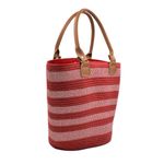 Fashion, accesorii si bijuterii - Femei - Accesorii femei - Genti si rucsacuri femei - Geanta plaja rosie cu dungi albe - Infinity.ro