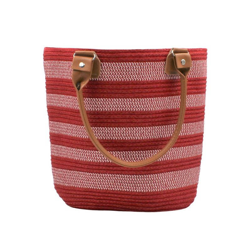 Fashion, accesorii si bijuterii - Femei - Accesorii femei - Genti si rucsacuri femei - Geanta plaja rosie cu dungi albe - Infinity.ro