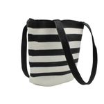 Fashion, accesorii si bijuterii - Femei - Accesorii femei - Genti si rucsacuri femei - Geanta plaja neagra cu dungi albe - Infinity.ro