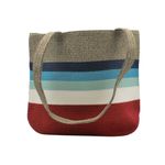 Fashion, accesorii si bijuterii - Femei - Accesorii femei - Genti si rucsacuri femei - Geanta plaja gri cu dungi colorate - Infinity.ro