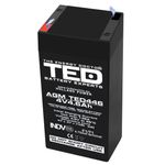 Casa si Gradina - Constructii - Scule electrice si accesorii - Acumulatori si incarcatoare scule electrice - Acumulator AGM VRLA 4 V 4.6 A dimensiuni 47 mm x 47 m m x h 100 mm - Infinity.ro