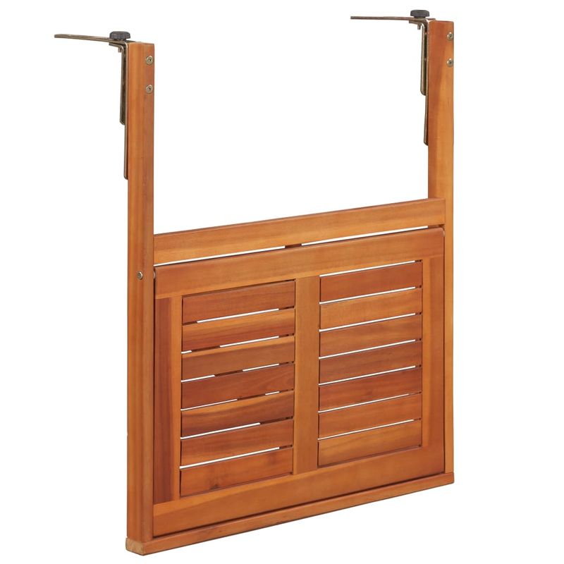 Casa si Gradina - Gradina si terasa - Mobilier exterior - Mese gradina - Masa de balcon suspendata, 64,5x44x80 cm, lemn masiv de acacia - Infinity.ro