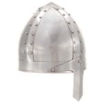 Casa si Gradina - Decoratiuni - Decoratiuni petrecere - Masti si costume carnaval - Coif cavaler medieval antic, jocuri de rol, argintiu, otel, model 28 - Infinity.ro