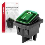Casa si Gradina - Electrice - Distributie electrica si comanda - Intrerupatoare - Intrerupator On/Off, 12/24V, waterproof, iluminat culoare Verde, destinatie auto, utilitare, Off-Road, ATV, SSV, QUAD - Infinity.ro