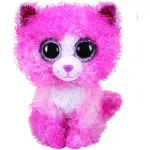 Jucarii, Copii si Bebe - Jucarii si jocuri - Jucarii de plus - Jucarie de plus Ty - Beanie Boos, Pisica roz, 24 cm - Infinity.ro