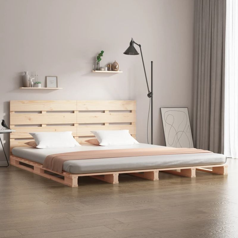 Casa si Gradina - Mobilier - Paturi si accesorii - Paturi - Cadru de pat King Size, 150x200 cm, lemn masiv de pin - Infinity.ro