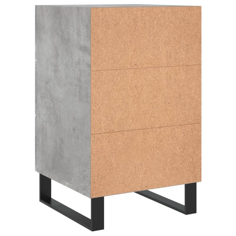 Casa si Gradina - Mobilier - Comode si corpuri - Noptiere - Noptiera, gri beton, 40x40x66 cm, lemn compozit - Infinity.ro