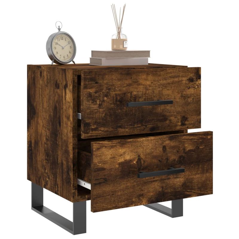 Casa si Gradina - Mobilier - Comode si corpuri - Noptiere - Noptiere, 2 buc., stejar fumuriu, 40x35x47,5 cm, lemn compozit - Infinity.ro