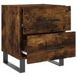 Casa si Gradina - Mobilier - Comode si corpuri - Noptiere - Noptiere, 2 buc., stejar fumuriu, 40x35x47,5 cm, lemn compozit - Infinity.ro