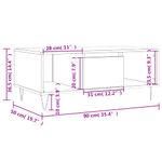 Casa si Gradina - Mobilier - Mese si birouri - Masute de cafea - Masuta de cafea, stejar maro, 90x50x36,5 cm, lemn prelucrat - Infinity.ro