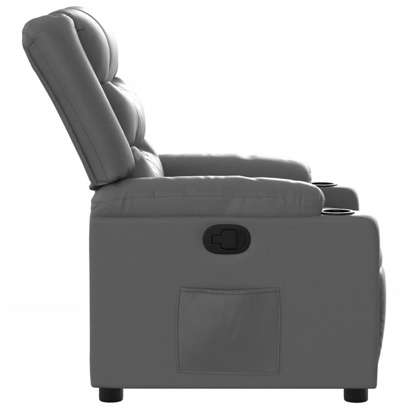 Casa si Gradina - Mobilier - Scaune si fotolii - Fotolii - Fotoliu rabatabil, gri, piele ecologica - Infinity.ro