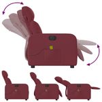 Ingrijire personala si Cosmetice - Sanatate si wellness - Articole wellness - Fotolii de masaj - Fotoliu electric de masaj rabatabil, rosu vin, textil - Infinity.ro