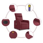 Ingrijire personala si Cosmetice - Sanatate si wellness - Articole wellness - Fotolii de masaj - Fotoliu electric de masaj rabatabil, rosu vin, textil - Infinity.ro