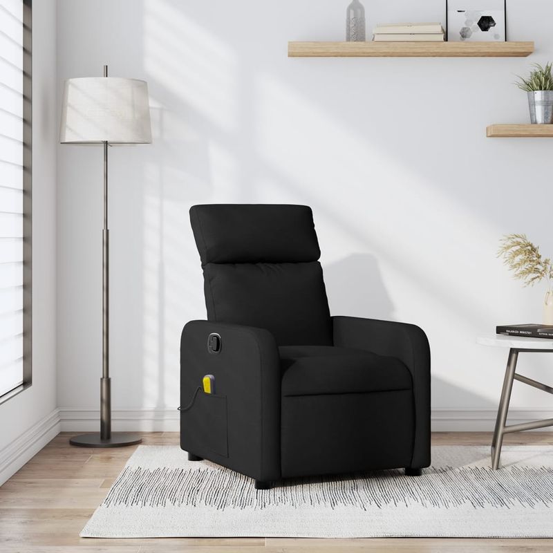 Ingrijire personala si Cosmetice - Sanatate si wellness - Articole wellness - Fotolii de masaj - Fotoliu de masaj rabatabil, negru, material textil - Infinity.ro