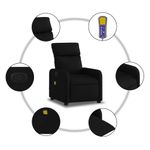Ingrijire personala si Cosmetice - Sanatate si wellness - Articole wellness - Fotolii de masaj - Fotoliu de masaj rabatabil, negru, material textil - Infinity.ro
