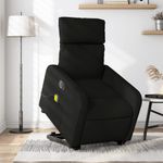 Ingrijire personala si Cosmetice - Sanatate si wellness - Articole wellness - Fotolii de masaj - Fotoliu electric de masaj rabatabil cu ridicare, negru, textil - Infinity.ro