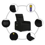 Ingrijire personala si Cosmetice - Sanatate si wellness - Articole wellness - Fotolii de masaj - Fotoliu electric de masaj rabatabil cu ridicare, negru, textil - Infinity.ro