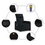 Ingrijire personala si Cosmetice - Sanatate si wellness - Articole wellness - Fotolii de masaj - Fotoliu electric de masaj rabatabil, negru, piele ecologica - Infinity.ro