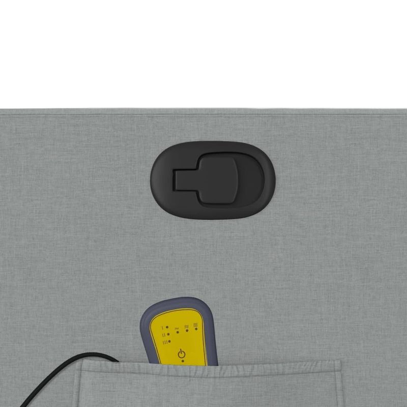 Ingrijire personala si Cosmetice - Sanatate si wellness - Articole wellness - Fotolii de masaj - Fotoliu de masaj rabatabil cu ridicare, gri deschis, textil - Infinity.ro