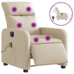 Ingrijire personala si Cosmetice - Sanatate si wellness - Articole wellness - Fotolii de masaj - Fotoliu electric de masaj rabatabil, crem, textil - Infinity.ro