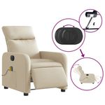 Ingrijire personala si Cosmetice - Sanatate si wellness - Articole wellness - Fotolii de masaj - Fotoliu electric de masaj rabatabil, crem, textil - Infinity.ro
