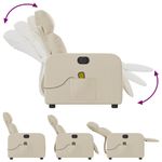 Ingrijire personala si Cosmetice - Sanatate si wellness - Articole wellness - Fotolii de masaj - Fotoliu electric de masaj rabatabil, crem, textil - Infinity.ro