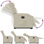 Casa si Gradina - Mobilier - Scaune si fotolii - Fotolii - Fotoliu rabatabil electric cu ridicare, crem, piele ecologica - Infinity.ro