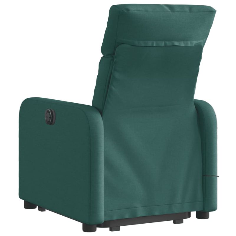 Ingrijire personala si Cosmetice - Sanatate si wellness - Articole wellness - Fotolii de masaj - Fotoliu rabatabil de masaj, cu ridicare, verde inchis, textil - Infinity.ro