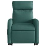 Ingrijire personala si Cosmetice - Sanatate si wellness - Articole wellness - Fotolii de masaj - Fotoliu rabatabil de masaj, cu ridicare, verde inchis, textil - Infinity.ro