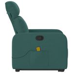 Ingrijire personala si Cosmetice - Sanatate si wellness - Articole wellness - Fotolii de masaj - Fotoliu rabatabil de masaj, cu ridicare, verde inchis, textil - Infinity.ro