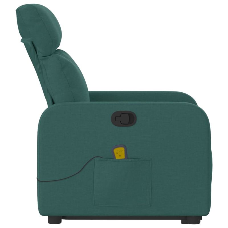 Ingrijire personala si Cosmetice - Sanatate si wellness - Articole wellness - Fotolii de masaj - Fotoliu rabatabil de masaj, cu ridicare, verde inchis, textil - Infinity.ro