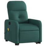 Ingrijire personala si Cosmetice - Sanatate si wellness - Articole wellness - Fotolii de masaj - Fotoliu rabatabil de masaj, cu ridicare, verde inchis, textil - Infinity.ro