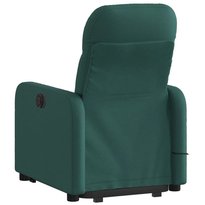 Ingrijire personala si Cosmetice - Sanatate si wellness - Articole wellness - Fotolii de masaj - Fotoliu rabatabil de masaj, cu ridicare, verde inchis, textil - Infinity.ro
