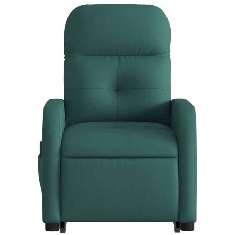 Ingrijire personala si Cosmetice - Sanatate si wellness - Articole wellness - Fotolii de masaj - Fotoliu rabatabil de masaj, cu ridicare, verde inchis, textil - Infinity.ro