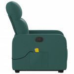 Ingrijire personala si Cosmetice - Sanatate si wellness - Articole wellness - Fotolii de masaj - Fotoliu rabatabil de masaj, cu ridicare, verde inchis, textil - Infinity.ro