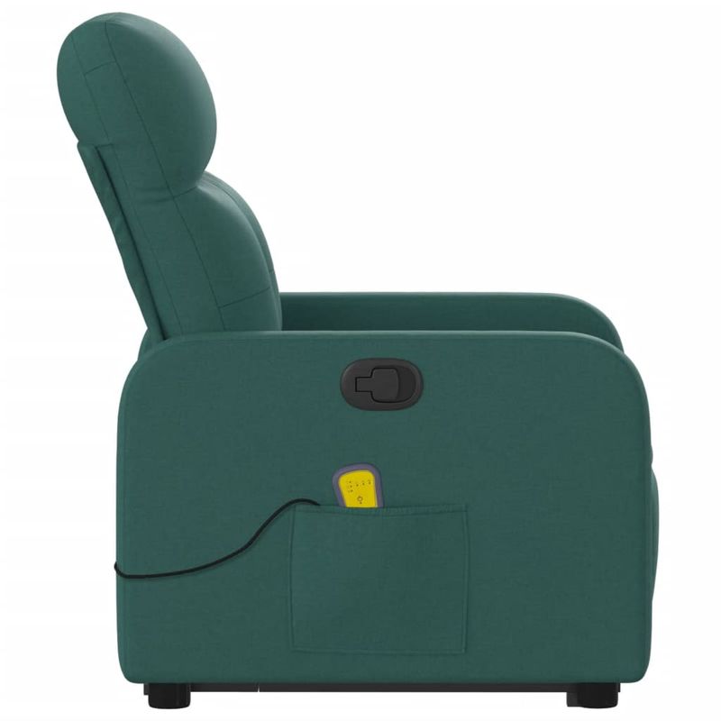 Ingrijire personala si Cosmetice - Sanatate si wellness - Articole wellness - Fotolii de masaj - Fotoliu rabatabil de masaj, cu ridicare, verde inchis, textil - Infinity.ro