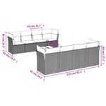 Casa si Gradina - Gradina si terasa - Mobilier exterior - Seturi mobila gradina - Set canapele de gradina, 9 piese, cu perne, gri, poliratan - Infinity.ro