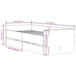 Casa si Gradina - Mobilier - Paturi si accesorii - Paturi - Cadru pat cu sertare, stejar sonoma, 75x190 cm, mic single - Infinity.ro
