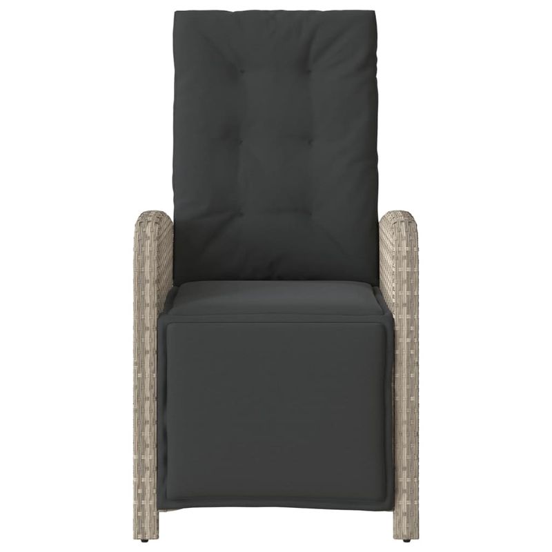 Casa si Gradina - Gradina si terasa - Mobilier exterior - Scaune si sezlonguri gradina - Scaun de gradina rabarabil cu suport picioare,2 buc., poliratan - Infinity.ro