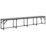 Casa si Gradina - Mobilier - Canapele si coltare - Banchete - Banca de bucatarie, gri deschis, 248x32x45 cm, otel si textil - Infinity.ro