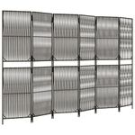 Casa si Gradina - Decoratiuni - Pereti despartitori si paravane - Separator de camera cu 6 panouri, poliratan, model țesătură cu linii, mărime 294x180 cm - Infinity.ro